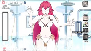 Rias Gremory Fucked In The Shower Against The Glass - Hole House Game