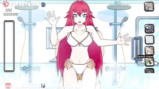 Rias Gremory Fucked In The Shower Against The Glass - Hole House Game