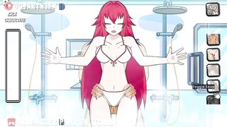 Rias Gremory Fucked In The Shower Against The Glass - Hole House Game