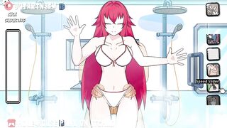 Rias Gremory Fucked In The Shower Against The Glass - Hole House Game