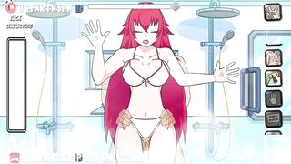 Rias Gremory Fucked In The Shower Against The Glass - Hole House Game