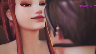 TRACER Punished By Brigitte - Hot Domina And Slave 3D Animation