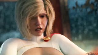 Futanari Wonder-Woman and Power Girl roughly fuck Cat-Woman (3D DC Animation)