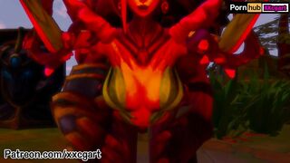 League Of Legends - 英雄聯盟 Zyra,枷蘿 sex with fat guy