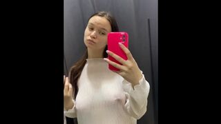 Try On Haul In The Fitting Room Of The Clothing Store 2