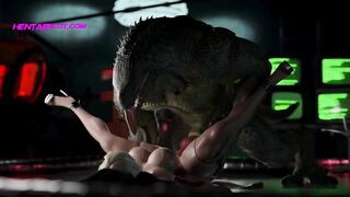 Experiment Gone Wild For Blonde Doctor - Rough Alien Lizard Sex - Monstruous Cock - 3D Animation