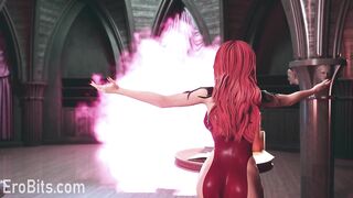 Gothic Futanari Succubus Fucks Redhead Witch