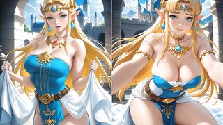 Princess Zelda on Her Knees Before Passion: Secrets of Royal Lust