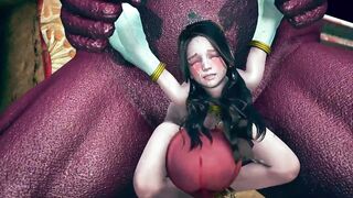 3d animation - huge monster fuck the arabian princess